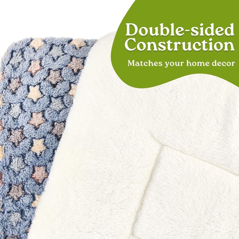 HeNdShe 2 Pack Cat Blankets for Indoor Cats, Ultra Soft Reversible Mat, Fluffy Flannel Blanket for Small Dogs and Cats, Washable Pet Pad, X-Large - Image 5